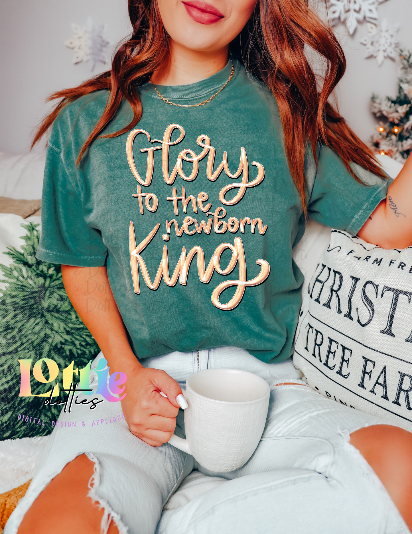 Glory to the Newborn King Png - Christmas Sublimation Design- Digital Download