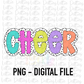Cheer PNG - Cheerleader Sublimation File - Instant download - Digital Download