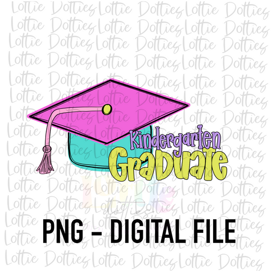 Kindergarten Graduate PNG - Graduation Sublimation - Digital Download - Pink