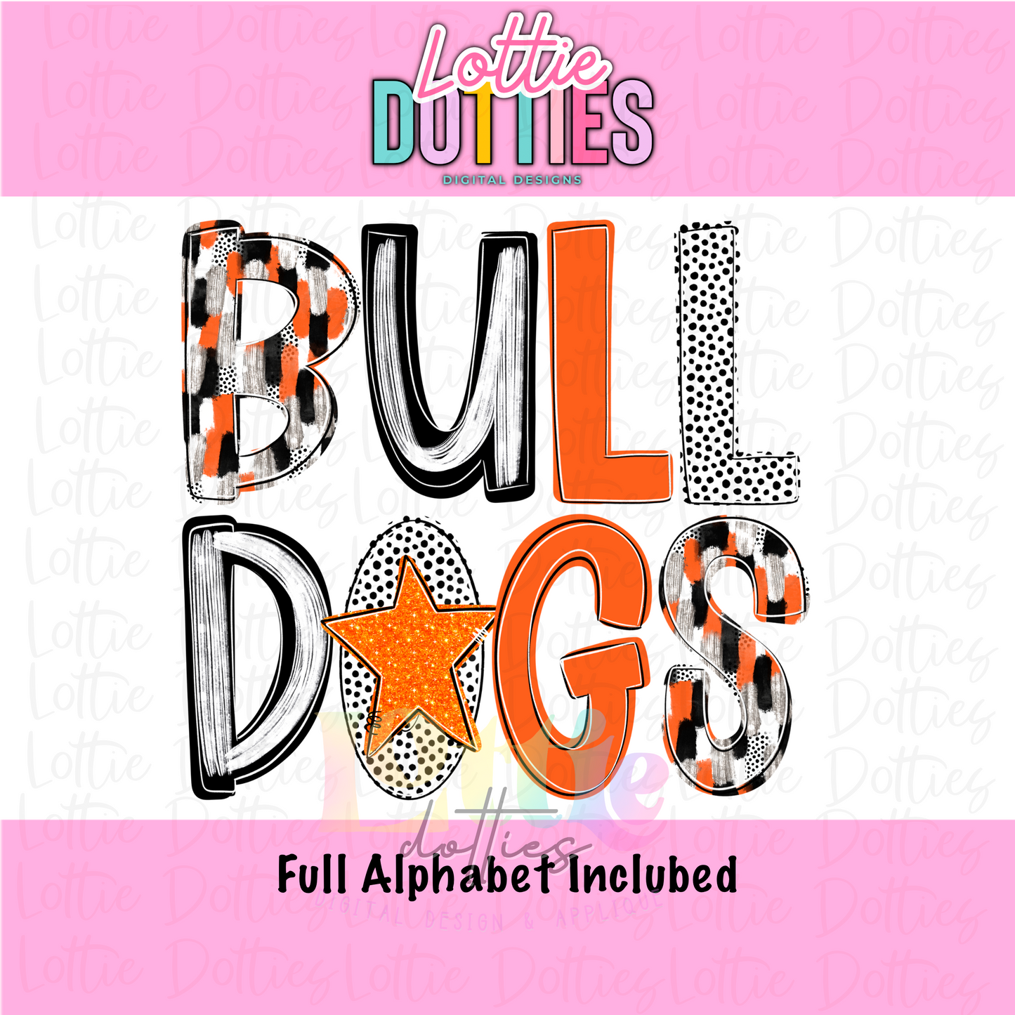 Bulldogs poppy PNG - Digital Download - Bulldogs Sublimation Design - Orange and Black