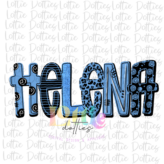 Helena PNG - Helena  Sublimation - Digital Download - Blue Tie Dyed