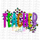 Teacher - PNG - Back To School - Sublimation - Digital Download