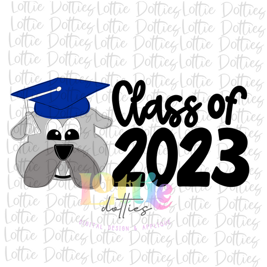 Bulldogs Class of 2023 PNG - Class of 2023 Sublimation - Digital Download - Blue