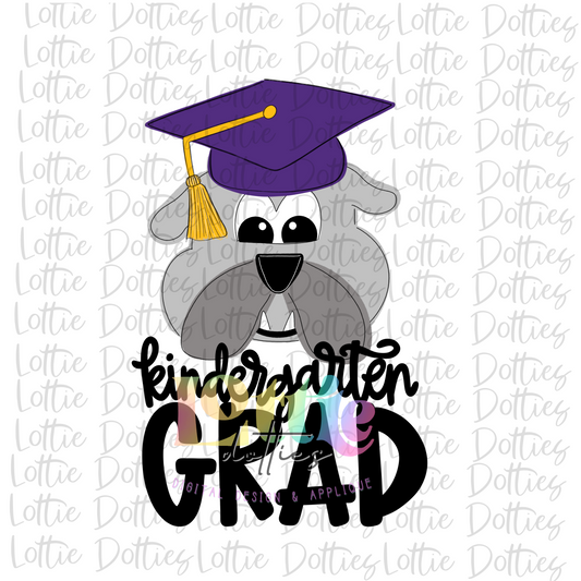 Bulldogs Kindergarten Grad PNG - Kindergarten Grad Sublimation - Digital Download - Purple