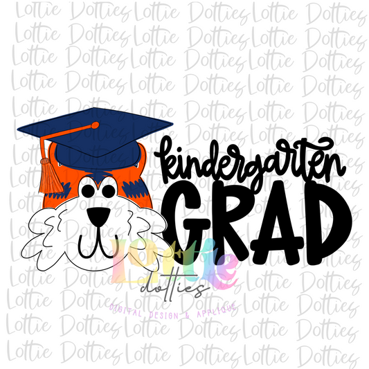 Tigers Kindergarten Grad PNG - Kindergarten Grad Sublimation - Digital Download -  Navy and Orange