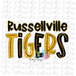 Russellville Tigers   Png - Tigers Sublimation  - Digital Download - Black and Gold