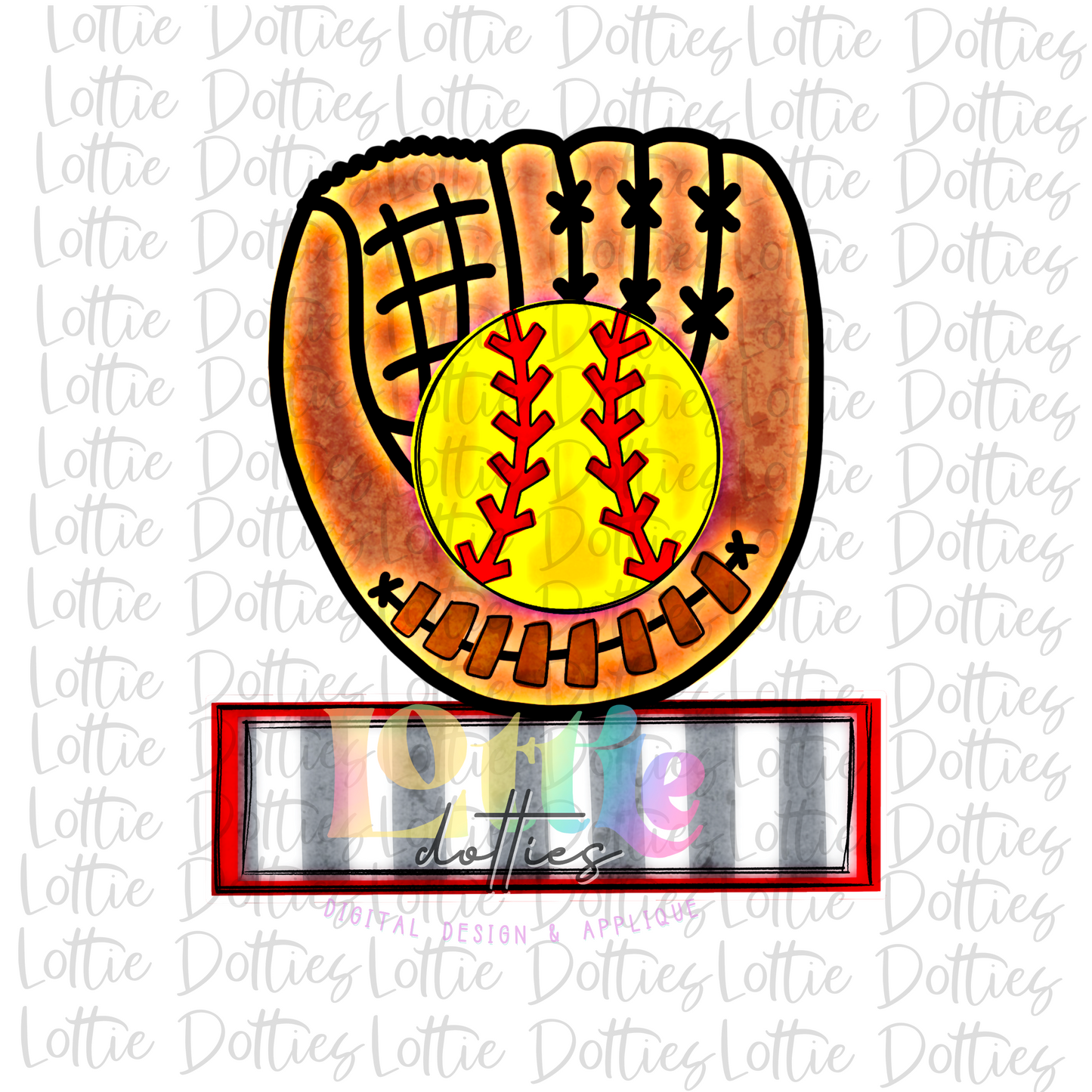 Softball Glove   PNG - Softball Sublimation - Digital Download