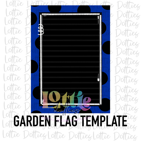 Blank Flag PNG - Black and Royal Blue - Sublimation - Digital Download