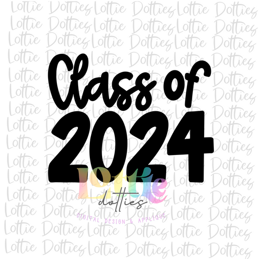 Class of 2024 PNG - Class of 2024 Sublimation - Digital Download