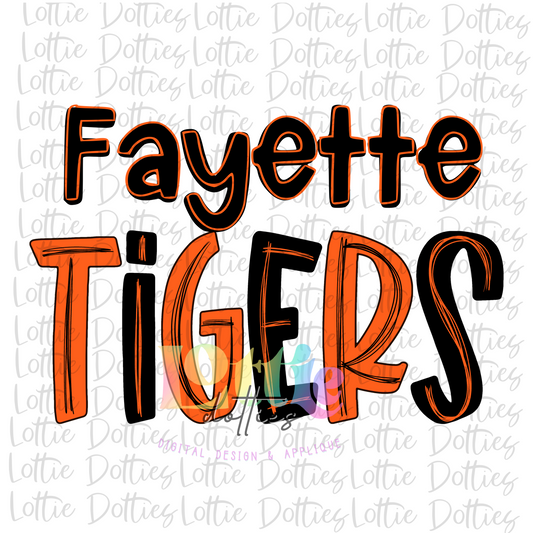 Fayette Tigers PNG - Tigers sublimation design - Digital Download