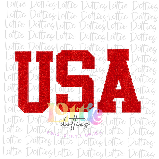 USA Png - Patriotic Sublimation Designs - Digital Download - Red Rhinestone