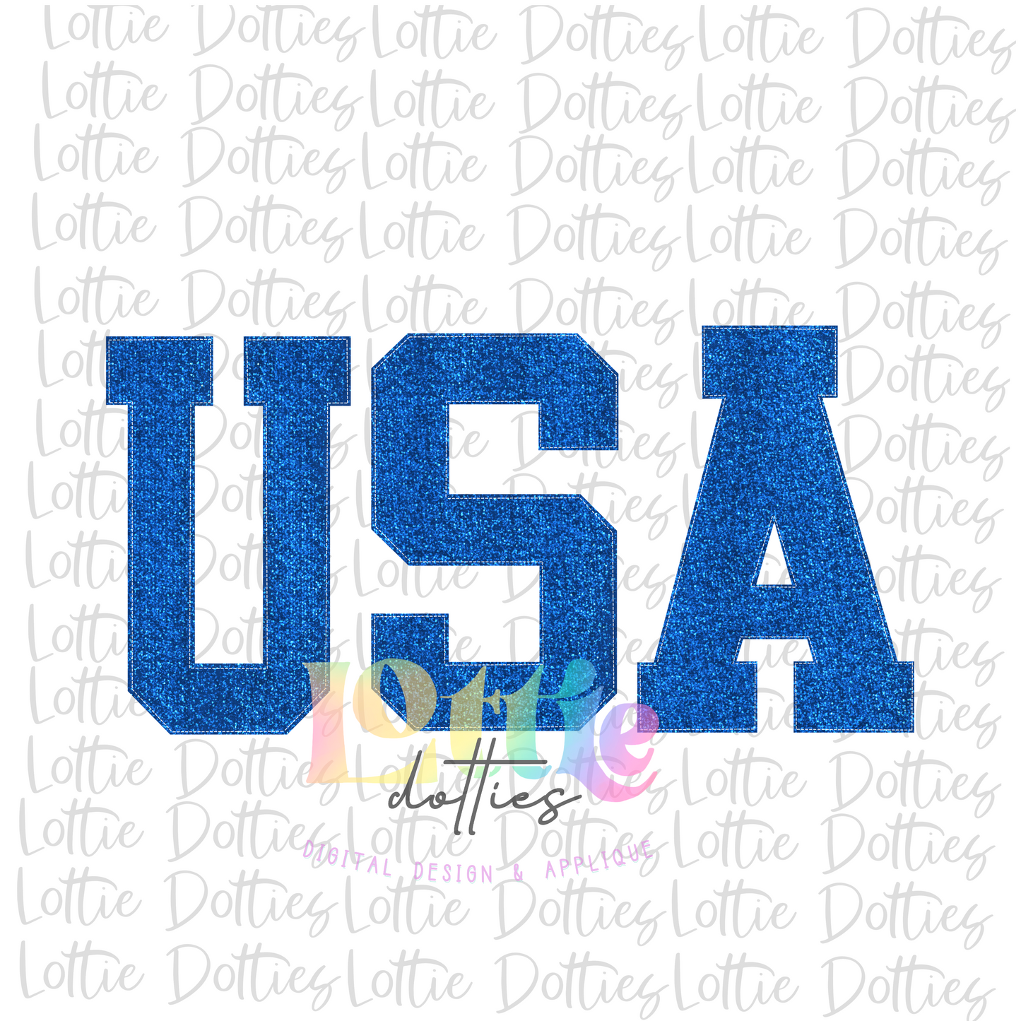 USA Png - Patriotic Sublimation Designs - Digital Download - Blue Rhinestone