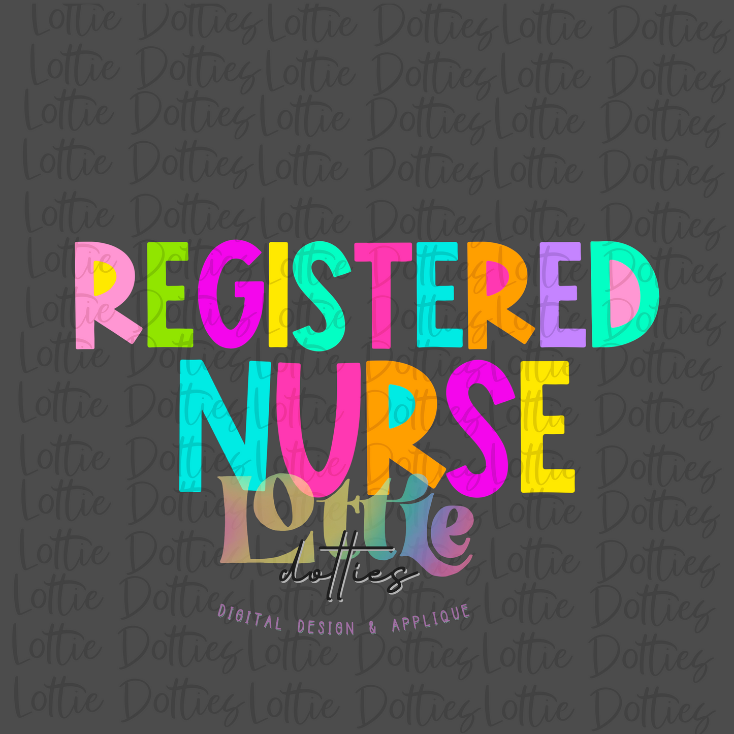 Registered Nurse - PNG - Back To School - Sublimation - Digital Download