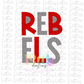 Rebels PNG - Instant Download - Digital Download - Rebels Sublimation Design - Red and Gray