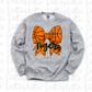 Tigers Bow Basketball PNG - Tigers sublimation design - Digital Download - Black and Gold