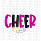 Cheer Png - Cheer Sublimation File - Digital Download - Pink and Black