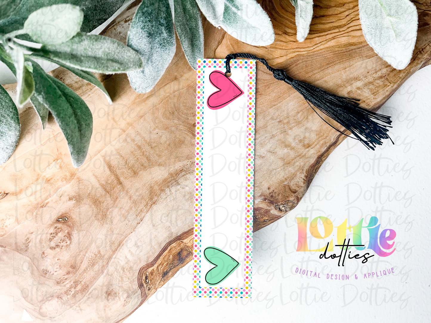 Bookmark Template PNG - School - Bookmark Heart Sublimation  - Digital Download