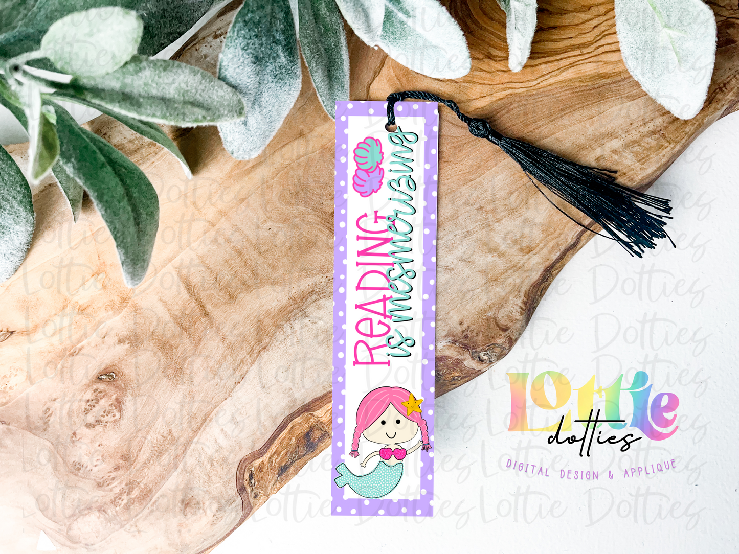 Bookmark Template PNG - School - Bookmark Mermaid Sublimation  - Digital Download