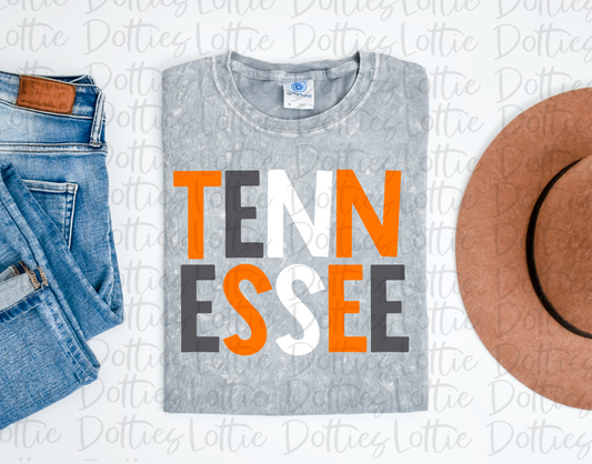 Tennessee -  Png - TN  Sublimation Design - Digital Download - Orange and White
