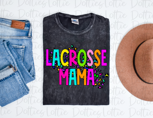 Lacrosse Mama PNG - Lacrosse Mama Sublimation - Digital Download - Neon Leopard