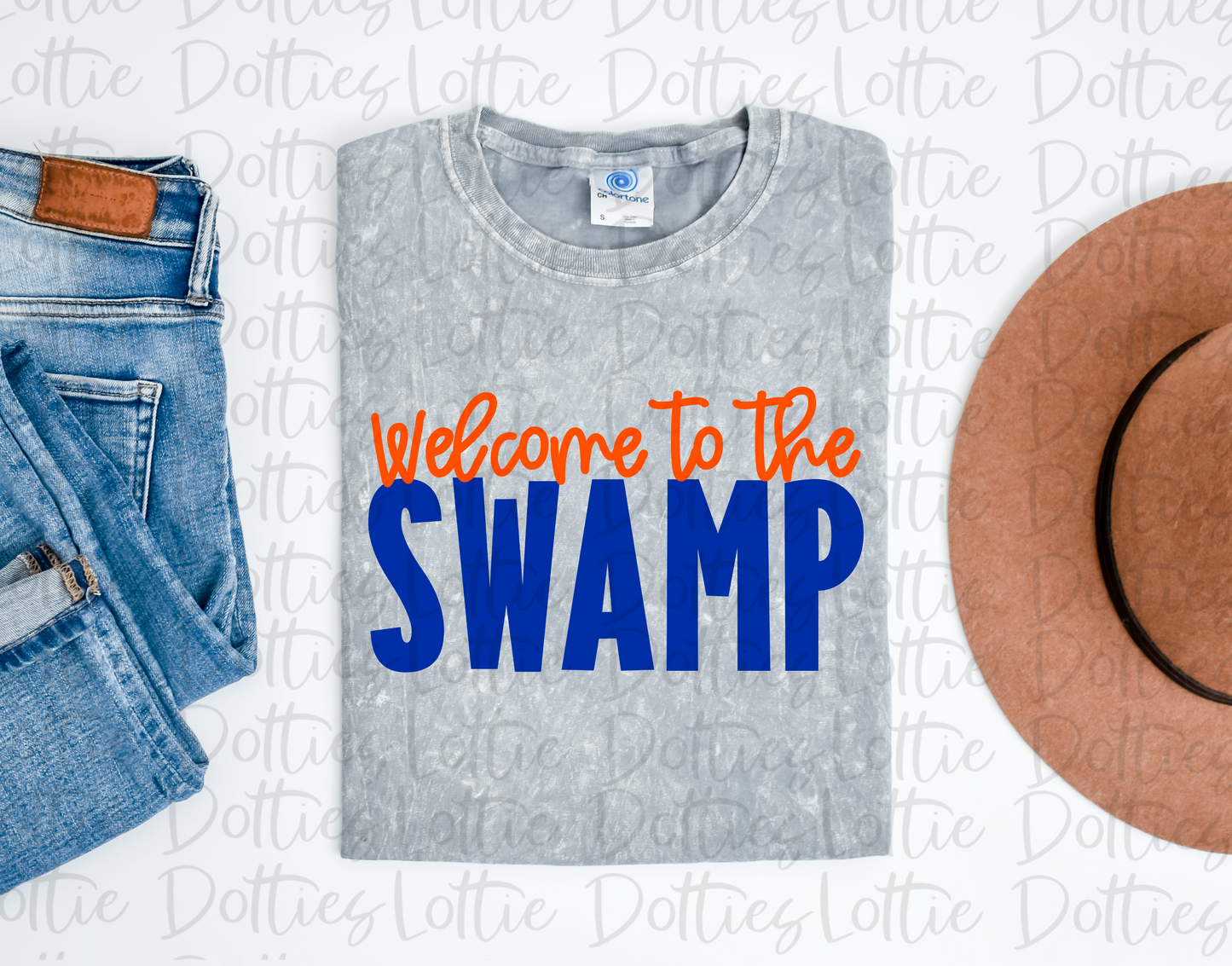 Welcome To The Swamp PNG   - Digital Download - Sublimation Design - Orange and Blue