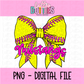 Mustangs PNG - Mustangs softball bow design - Digital Download - Pink