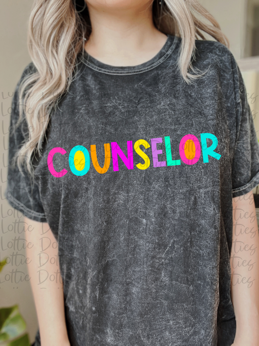 Counselor PNG - Counselor Sublimation - Digital Download - Bright Filled