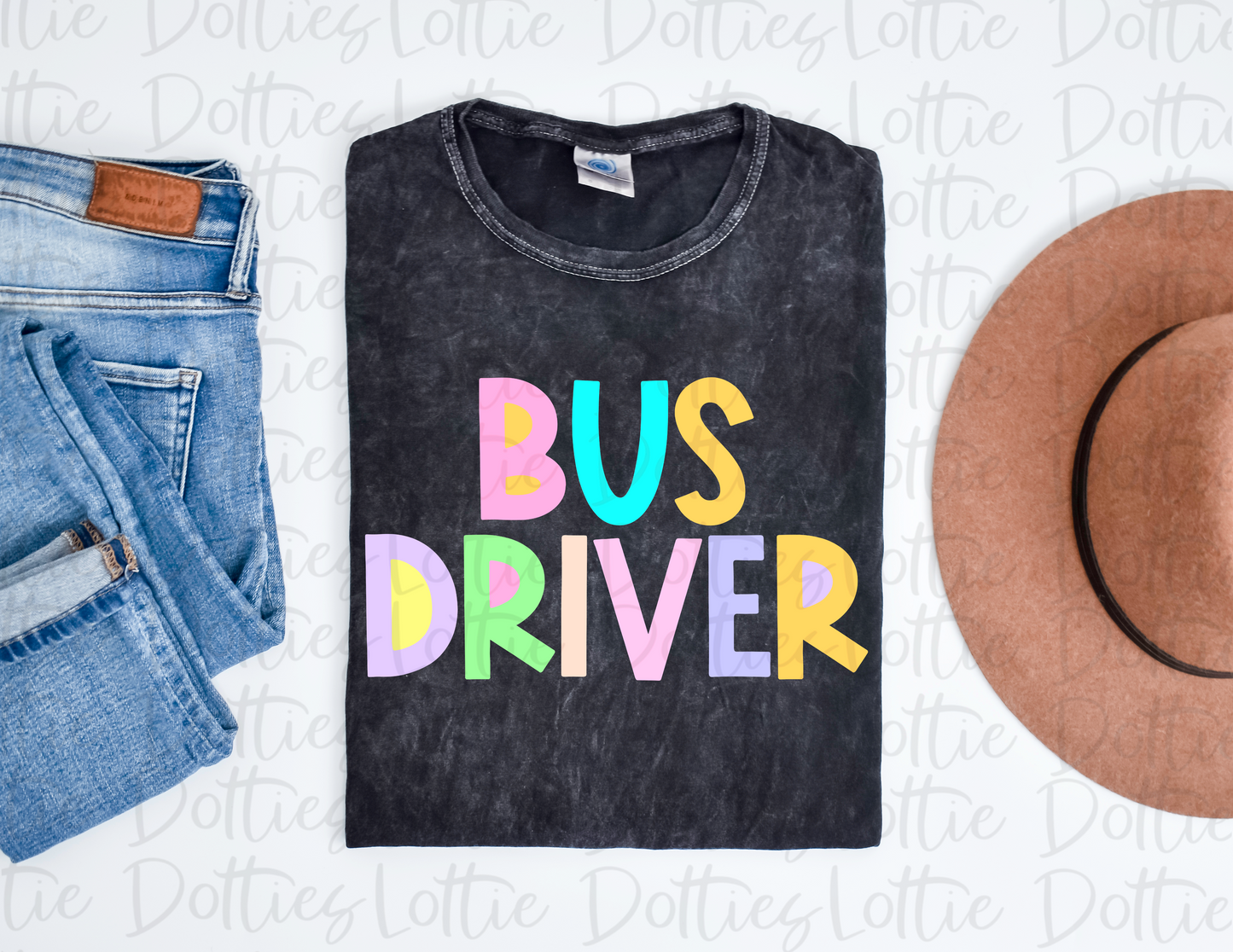 Bus Driver - PNG - Back To School - Sublimation - Digital Download - Pastel Filled