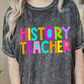 History Teacher - PNG - Back To School - Sublimation - Digital Download - Bright Filled