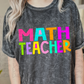 Math Teacher - PNG - Back To School - Sublimation - Digital Download - Bright Filled