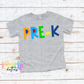 Pre - K  - Png - School Sublimation  - Back To School  Design - Pirmary Colors