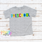 Preschool - Png - School Sublimation  - Back To School  Design - Primary Colors