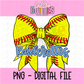 Raiderettes Bow Softball PNG - Raiderettes sublimation design - Digital Download