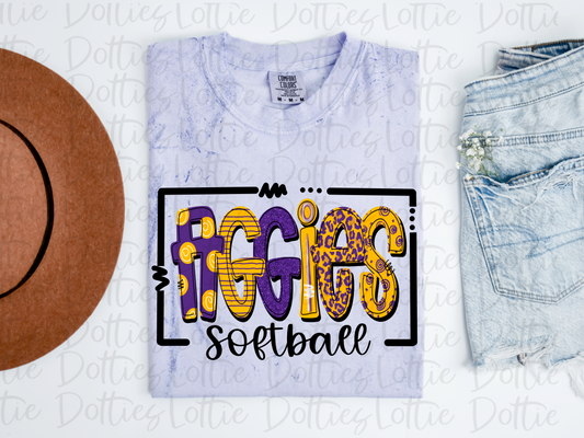 Aggies Softball  PNG - Aggies  Sublimation esign - Digital Download - Purple and Gold