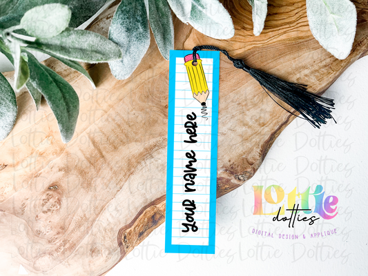 Bookmark Template PNG - School - Bookmark Sublimation  - Digital Download