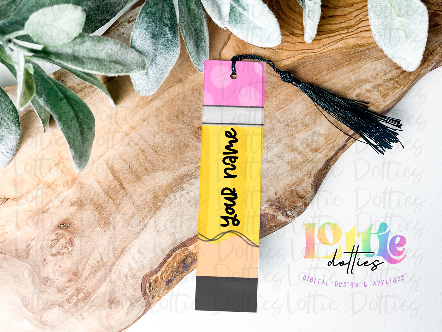 Bookmark Template PNG - School - Pencil  Bookmark Sublimation  - Digital Download