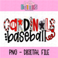 Cardinals Baseball PNG - Cardinals  -  sublimation design - Digital Download