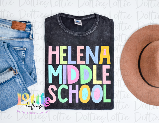 Helena Middle School  PNG - Helena Sublimation - Digital Download - Pastel