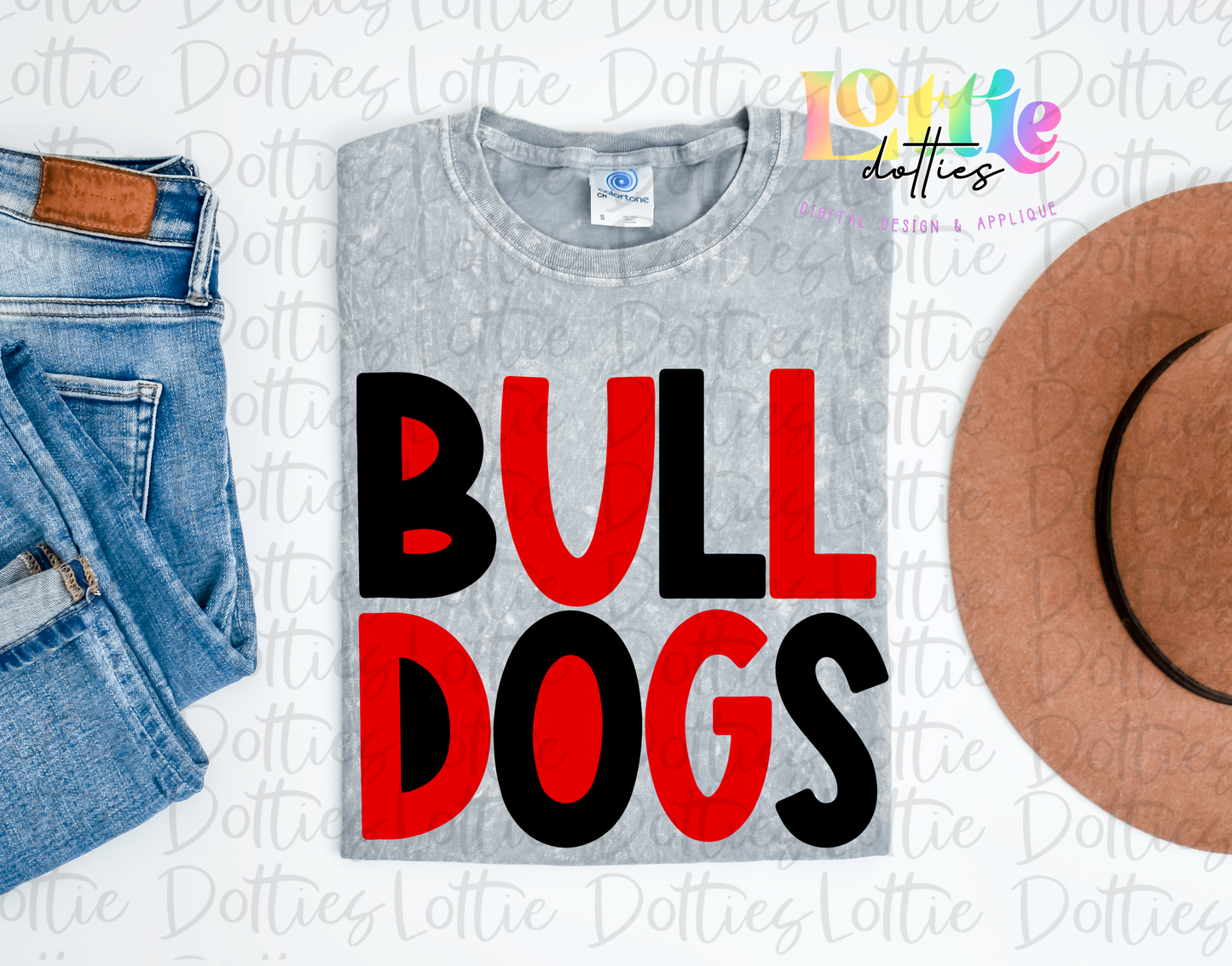 Bulldogs  Png -  sublimation design - Digital Download - Red and Black