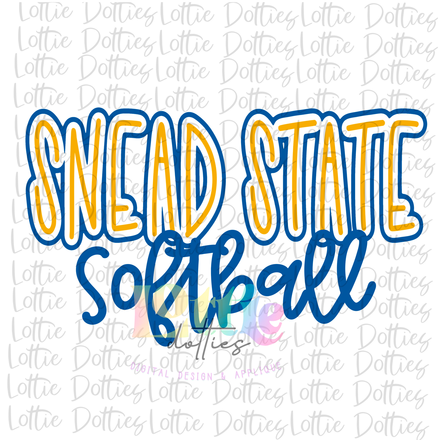 Snead  State Softball PNG -  Softball sublimation design - Digital Download