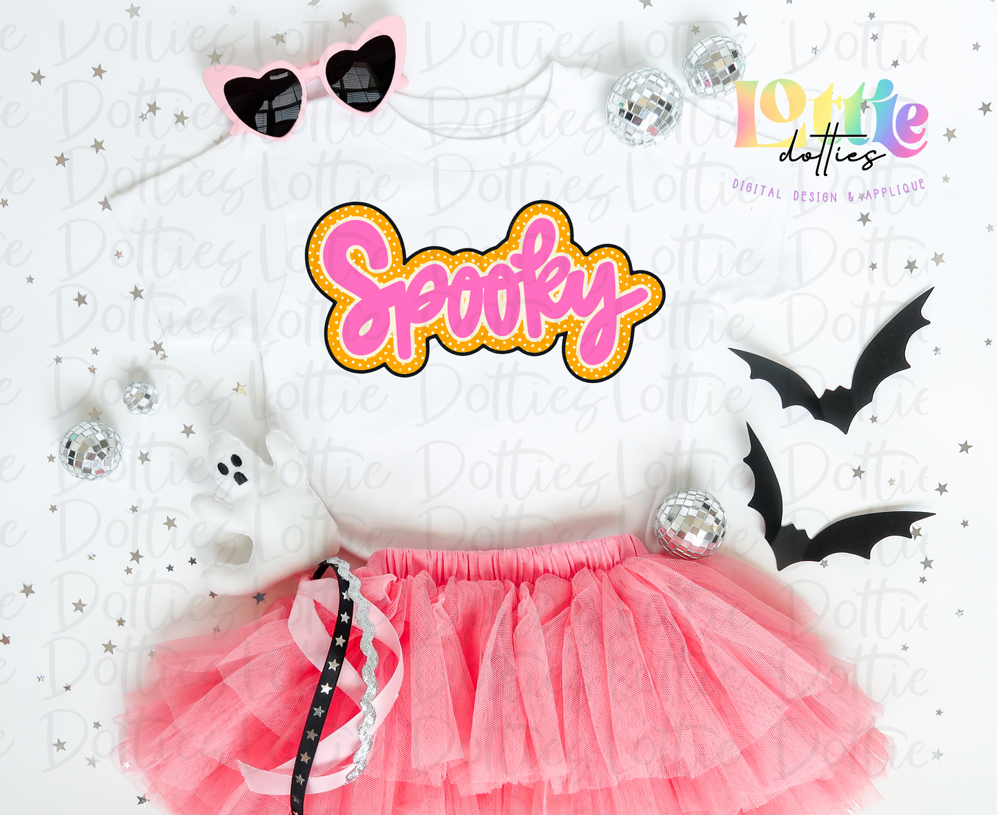 Spooky  Png - Halloween Sublimation Design -  Digital Download - Orange and Pink