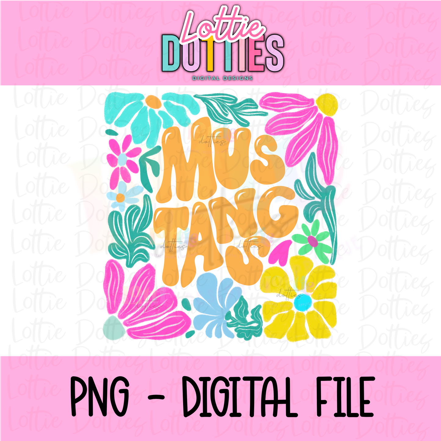 Mustangs PNG - Mustangs Colorful Sublimation - Digital Download