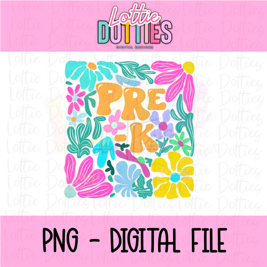 Pre-K Png - School Sublimation  - Back To School Design - Digital Download