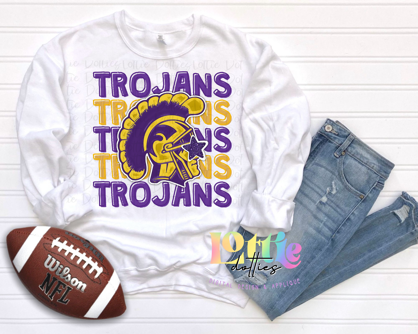 Trojans PNG - Trojans sublimation design - Digital Download - Purple and Gold