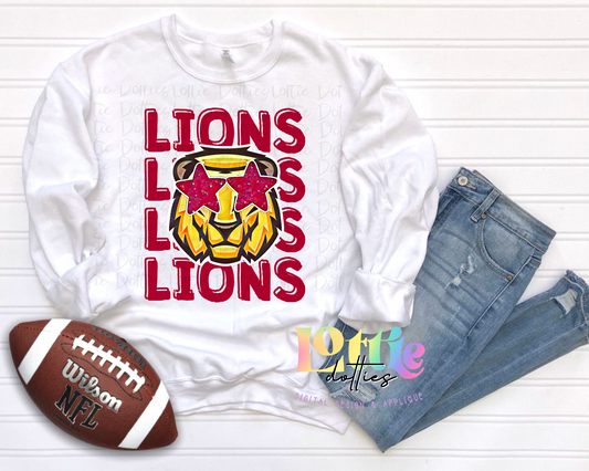 Lions PNG - Lions sublimation design - Digital Download