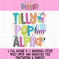 Tilly Pop Alpha Set | Colorful Alphabet Clipart | Printable Letters & Sublimation Design - Digital Download