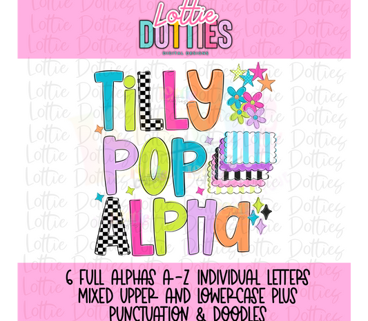 Tilly Pop Alpha Set | Colorful Alphabet Clipart | Printable Letters & Sublimation Design - Digital Download