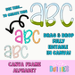 Lainey Faux Appliqué Alpha | Canva Alpha | Hand Lettered Alphabet | Alpha Pack | Alphabet Clipart | Instant Download