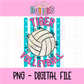 Volleyball PNG - Volleyball Design - Digital Download - Tiger Volleyball