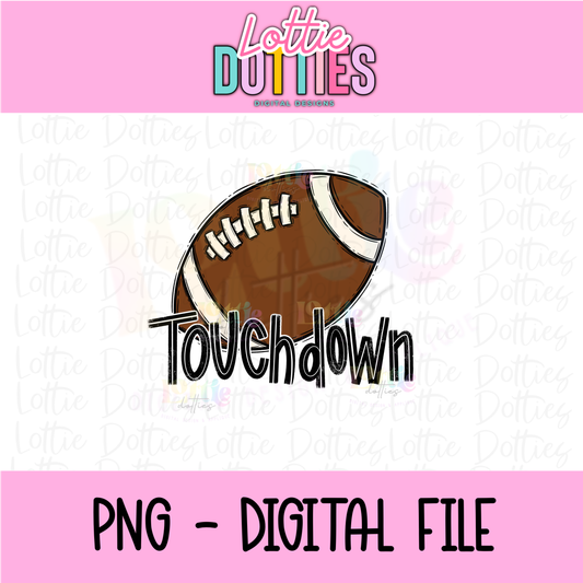 Football Design - Football PNG - Touchdown- Digital Download